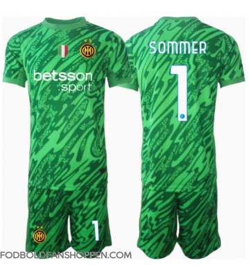 Inter Milan Yann Sommer #1 Målmand Hjemmebanetrøje Børn 2024-25 Kortærmet (+ Korte bukser)
